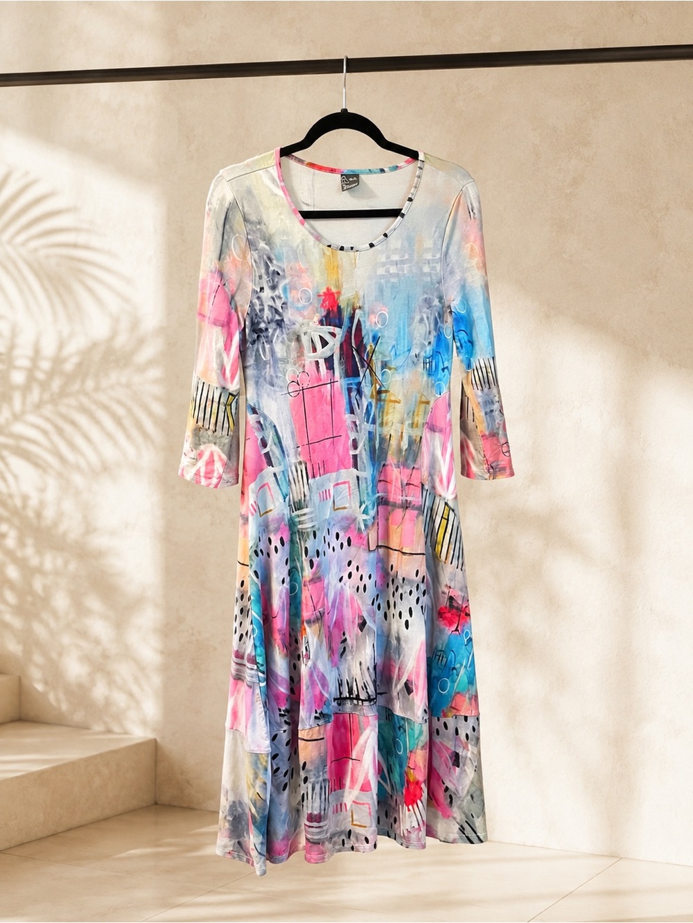 Simply Art by Dolcezza Abstract Maxi Dress Fits Small Made in Turkey